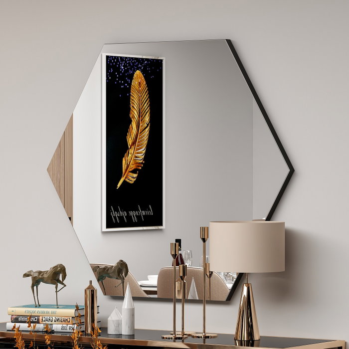 Hanah Home Espejo Hexagonal Zeo - Black
